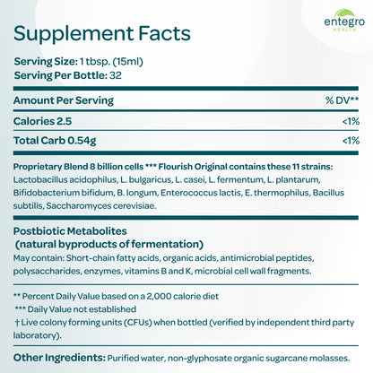 1 Flourish Original Living Probiotic + Dosing Glass | Simple Habits Starter Kit