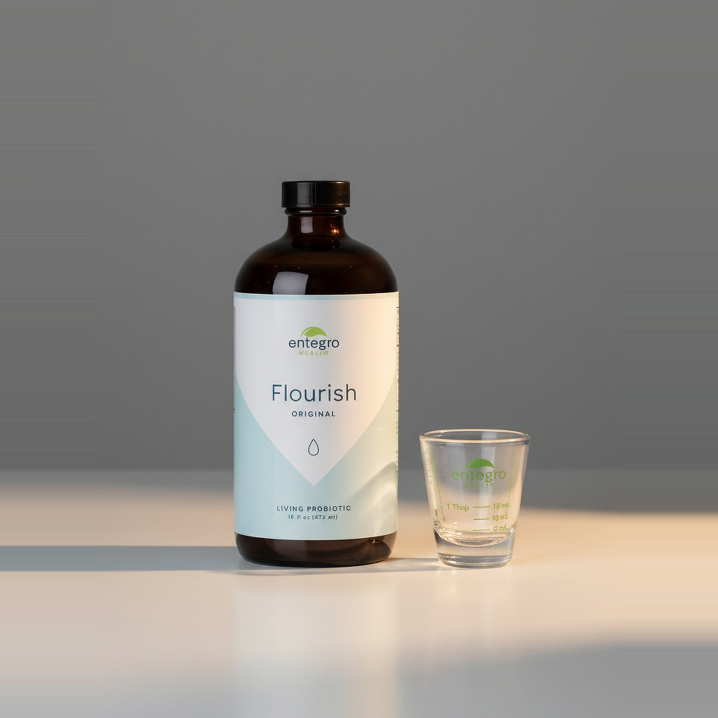 1 Flourish Original Living Probiotic + Dosing Glass | Simple Habits Starter Kit