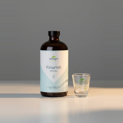1 Flourish Original Living Probiotic + Dosing Glass | Simple Habits Starter Kit
